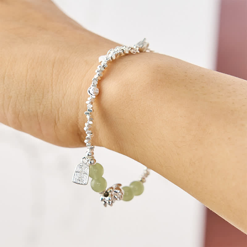 Nimara Ritual Joy Happiness Charm Lotus Jade Bead Copper Abundance Bracelet