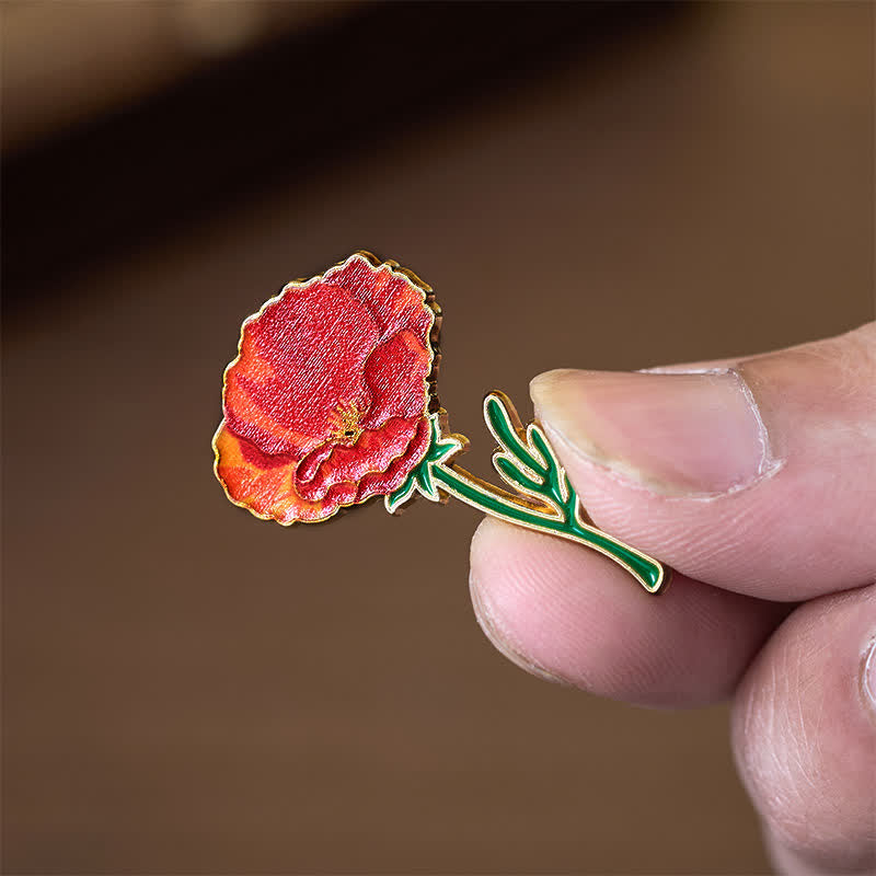 Nimara Ritual Small Forget-Me-Not Corn Poppy Lily of the Valley Hydrangea Lupine Copper Brooch
