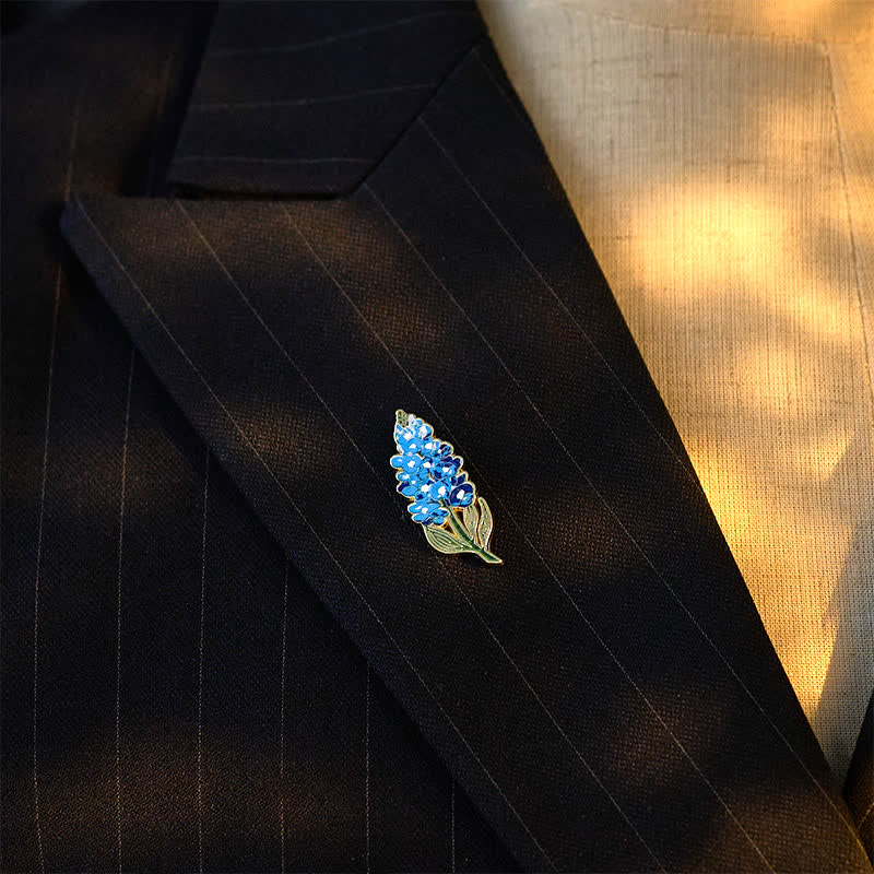 Nimara Ritual Small Forget-Me-Not Corn Poppy Lily of the Valley Hydrangea Lupine Copper Brooch