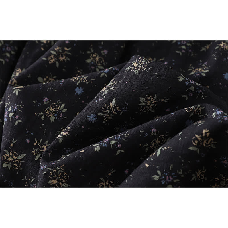 Nimara Ritual Floral Elastic Waist Ruffle Hem Women's Skirt