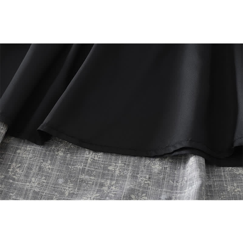 Nimara Ritual Floral Elastic Waist Ruffle Hem Women's Skirt