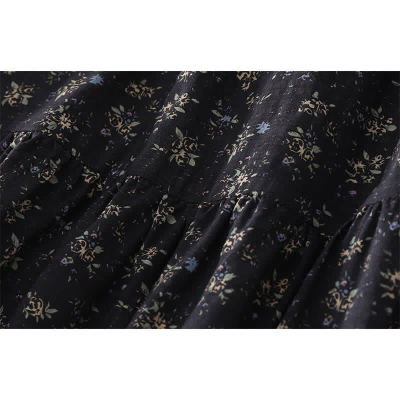 Nimara Ritual Floral Elastic Waist Ruffle Hem Women's Skirt