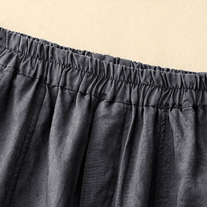 Nimara Ritual Summer Linen Women's Tapered Pants With Pockets