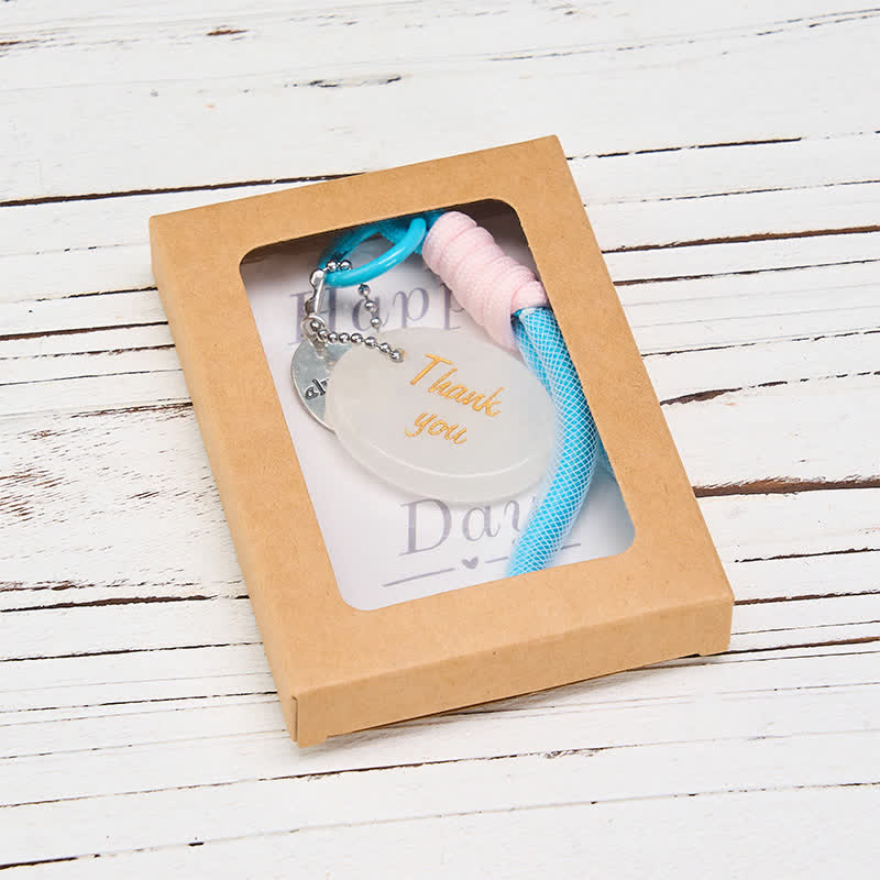 Nimara Ritual Thank You Gifts Natural Clear Quartz White Crystal Protection Key Chain Hanging Decoration
