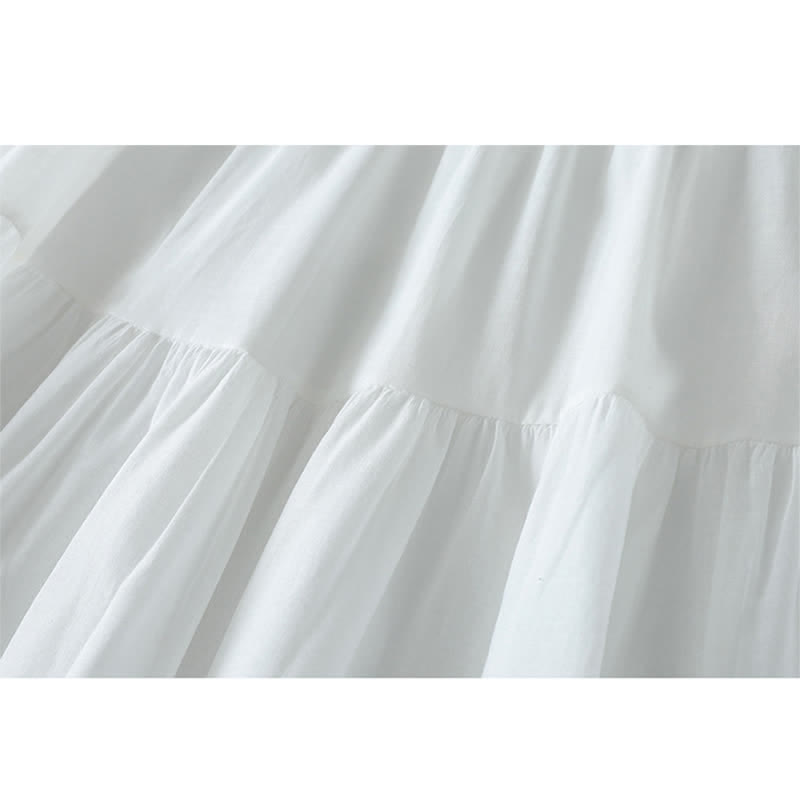 Nimara Ritual Summer Boho Hollow Hem Design Solid Women's Skirts