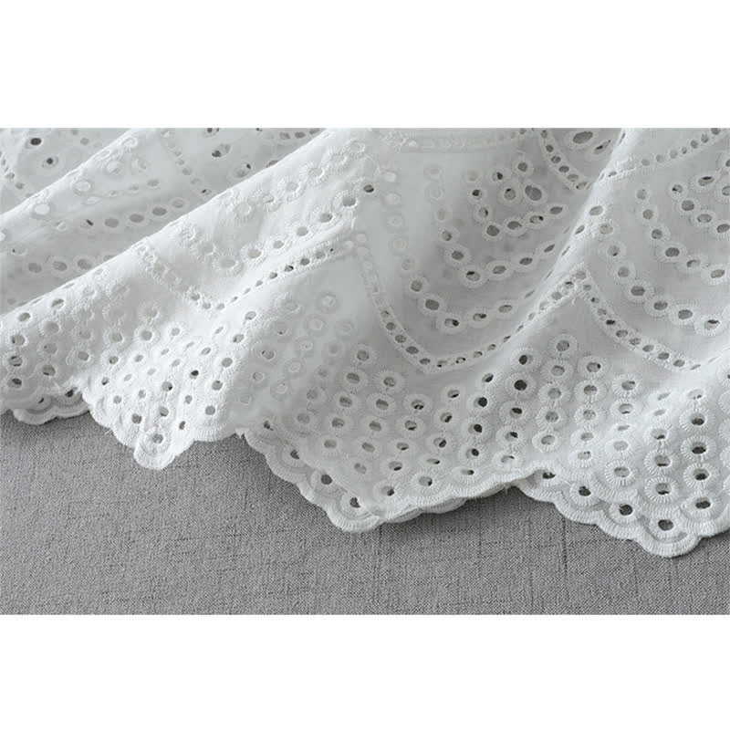 Nimara Ritual Summer Boho Hollow Hem Design Solid Women's Skirts