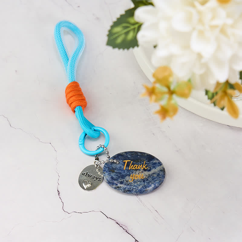 Nimara Ritual Thank You Gifts Natural Sodalite Calm Key Chain Hanging Decoration