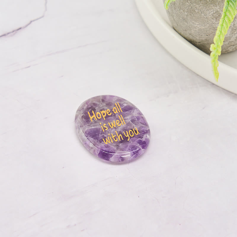 Nimara Ritual Hope All Is Well With You Natural Amethyst Palm Stone Growth Crystal Decor