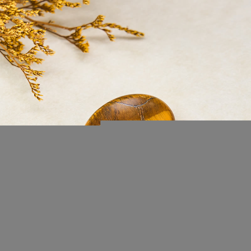 Nimara Ritual Confidence & Focus Natural Small Tiger's Eye Worry Stone Crystal Decor 3.5*4.5cm
