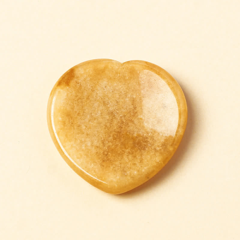 Nimara Ritual Heart Worry Stone Opal Rose Quartz Motivation Crystal Decor 4*4*0.7cm