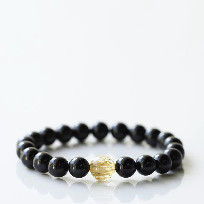 Nimara Ritual Black Tourmaline Crystal Zodiac Animal Design Resilience Bracelet