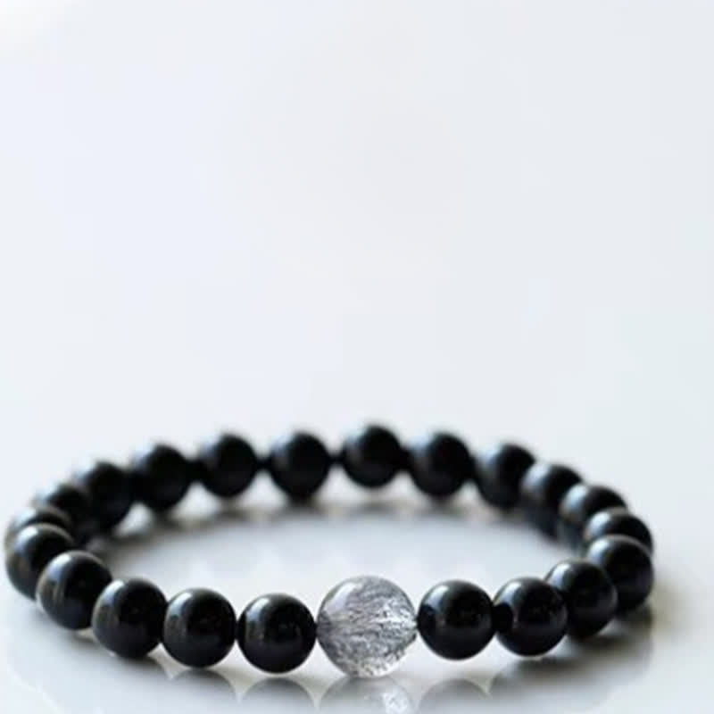 Nimara Ritual Black Tourmaline Crystal Zodiac Animal Design Resilience Bracelet