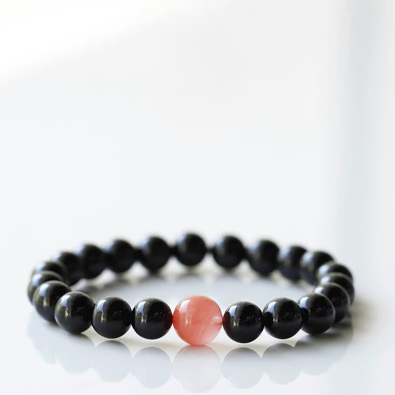 Nimara Ritual Black Tourmaline Crystal Zodiac Animal Design Resilience Bracelet