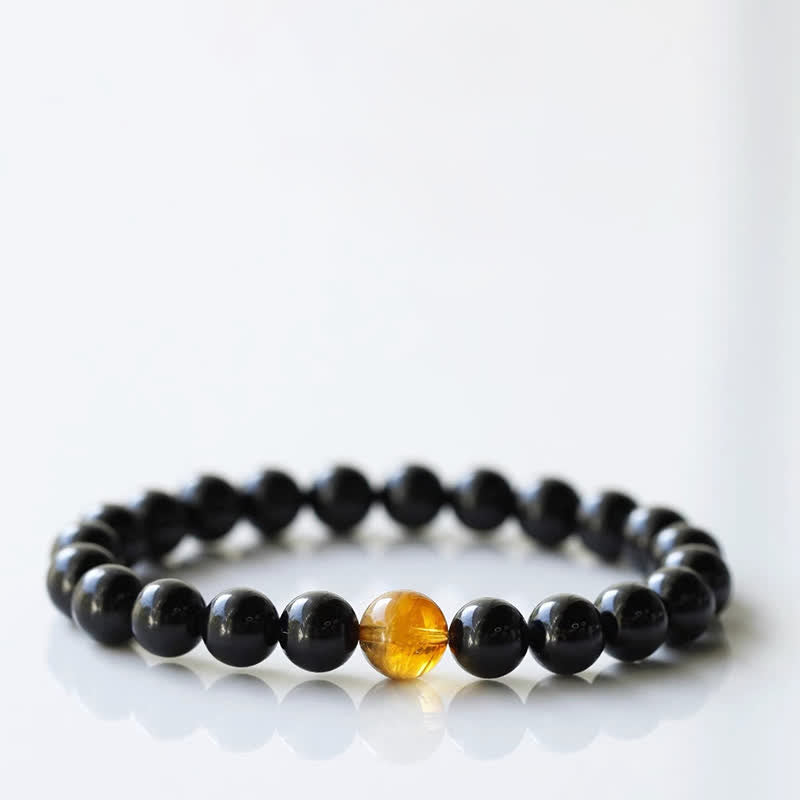 Nimara Ritual Black Tourmaline Crystal Zodiac Animal Design Resilience Bracelet