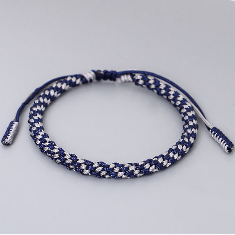 Nimara Ritual 3Pcs Blue Gray String Golden Copper Beads Self Care Bracelet