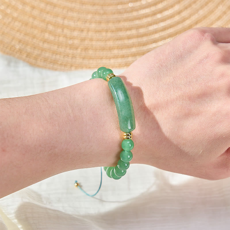 Nimara Ritual Amethyst Green Aventurine Tiger Eye Strawberry Quartz Positive Transformation Bracelet