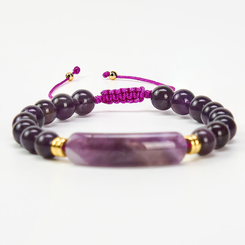 Nimara Ritual Amethyst Green Aventurine Tiger Eye Strawberry Quartz Positive Transformation Bracelet