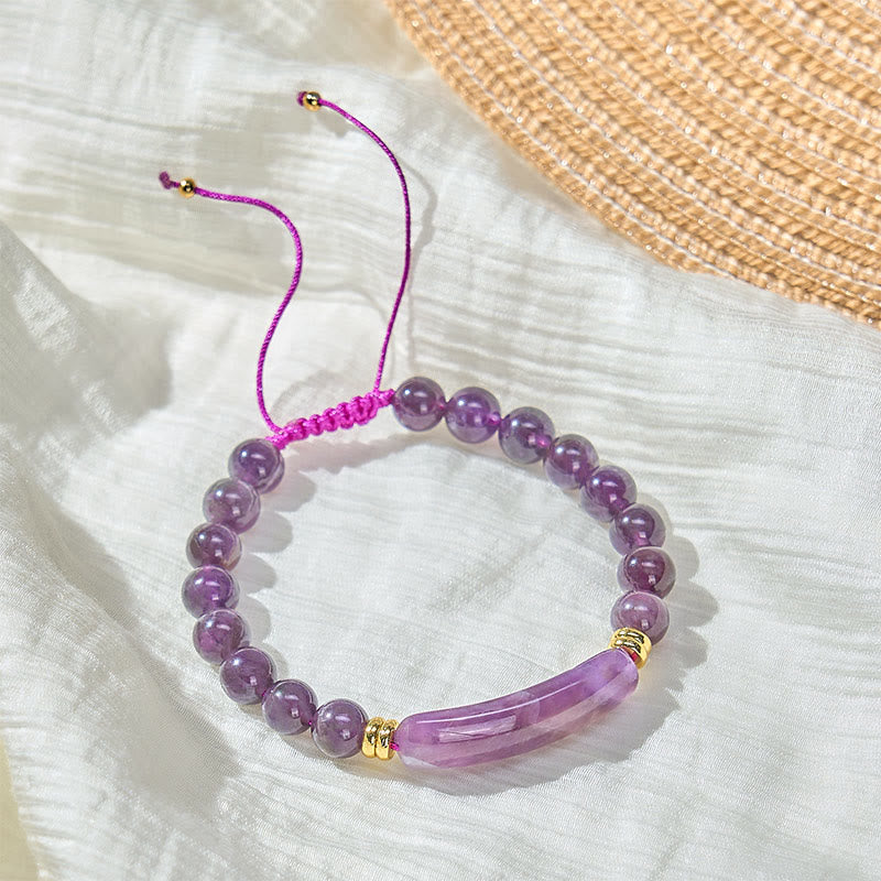 Nimara Ritual Amethyst Green Aventurine Tiger Eye Strawberry Quartz Positive Transformation Bracelet