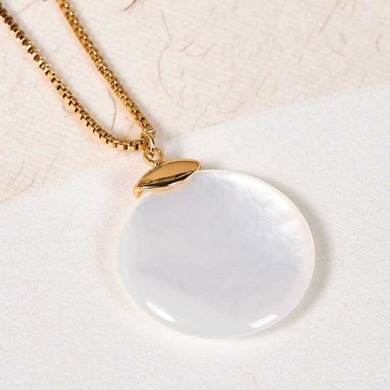 Nimara Ritual Round Tridacna Stone Calm Necklace Pendant