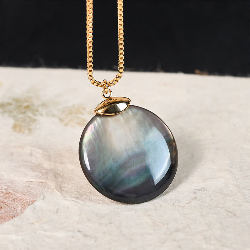 Nimara Ritual Round Tridacna Stone Calm Necklace Pendant