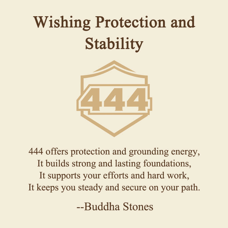 Nimara Ritual "Wishing Protection and Stability" 444 Angel Number Natural Green Aventurine Key Chain Hanging Decoration Includes Gift Message Card