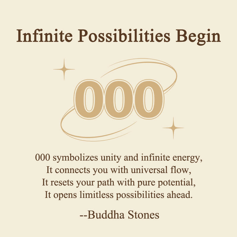 Nimara Ritual "Infinite Possibilities Begin" 000 Angel Number Natural Clear Quartz Key Chain Hanging Decoration Includes Gift Message Card