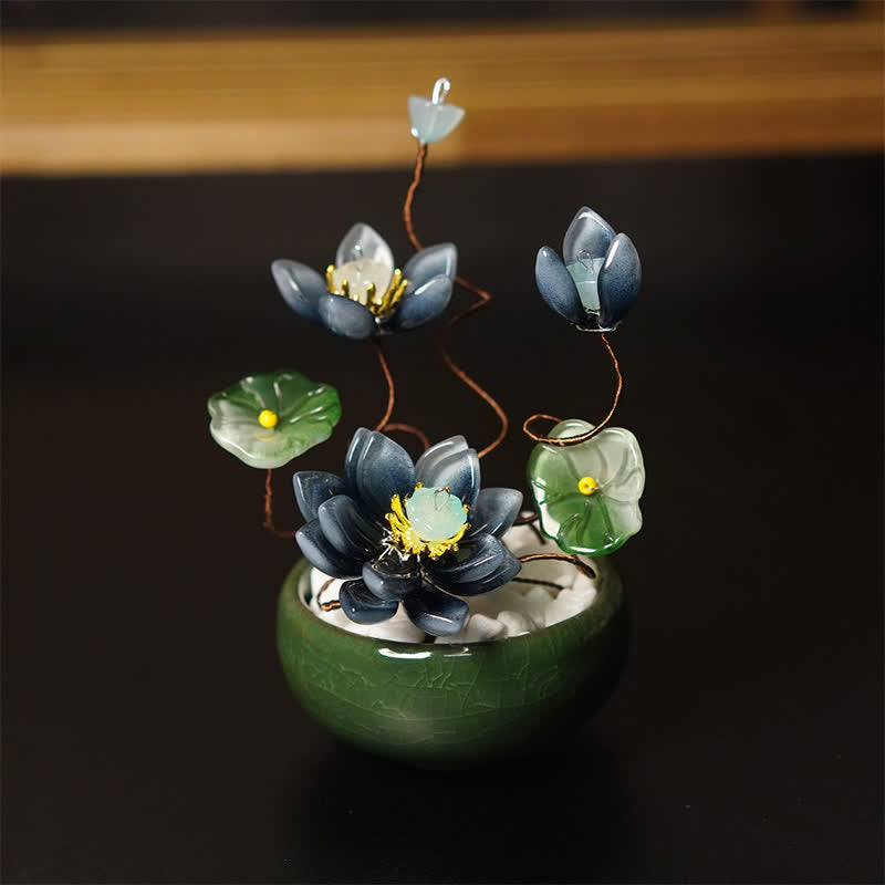 Nimara Ritual Lotus Liuli Flowerpot Handmade Mindful Living Decor