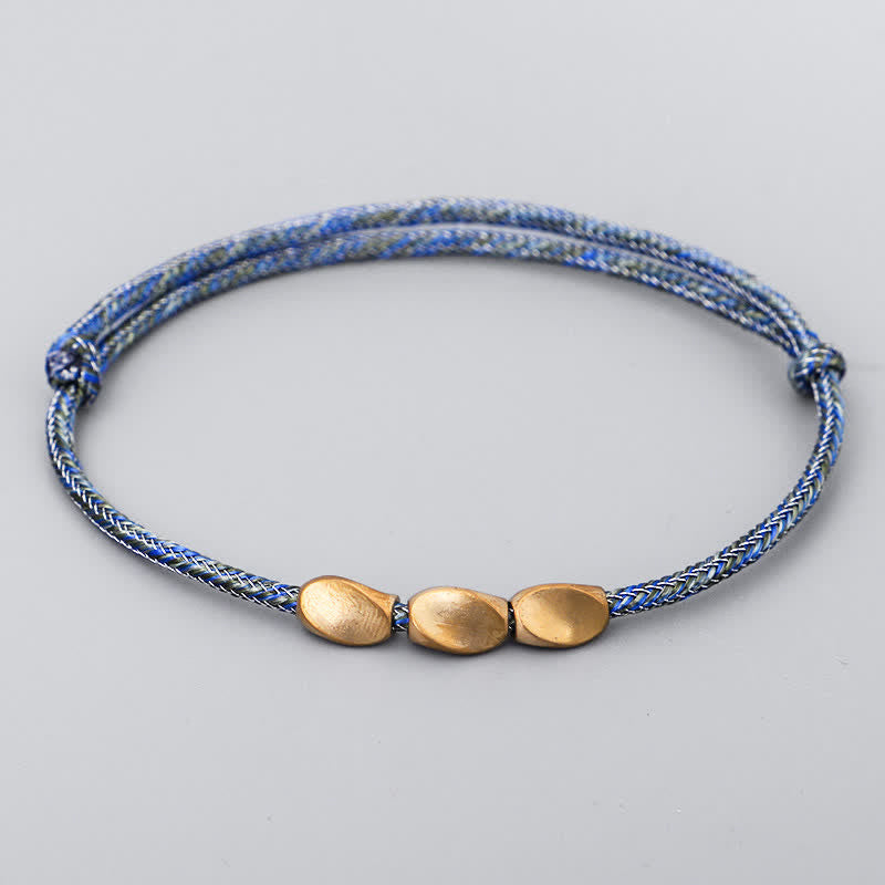Nimara Ritual Multiple Colors String Golden Copper Beads Balance Bracelet