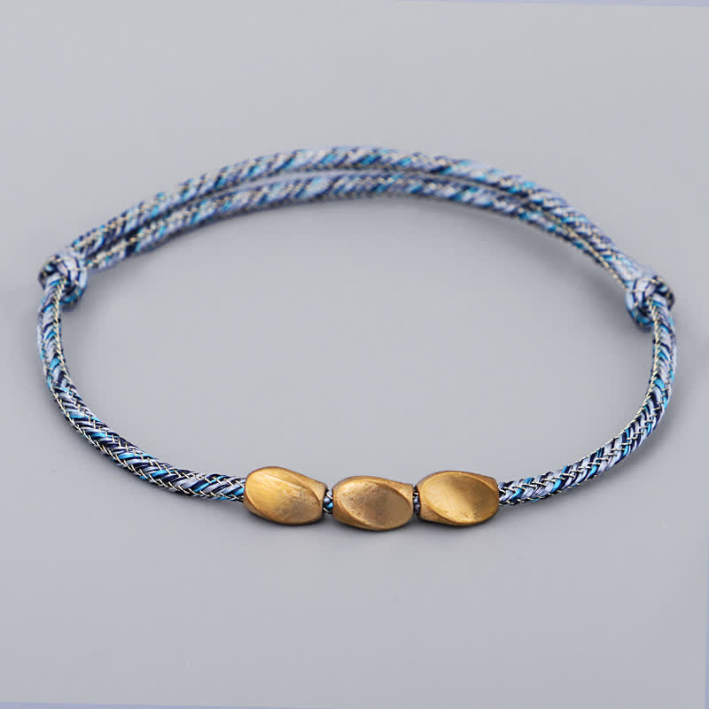Nimara Ritual Multiple Colors String Golden Copper Beads Balance Bracelet
