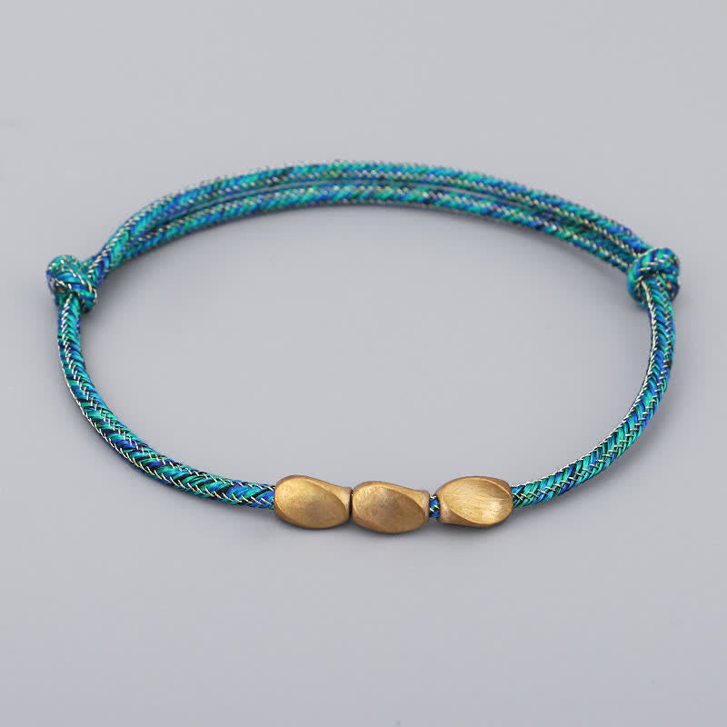 Nimara Ritual Multiple Colors String Golden Copper Beads Balance Bracelet