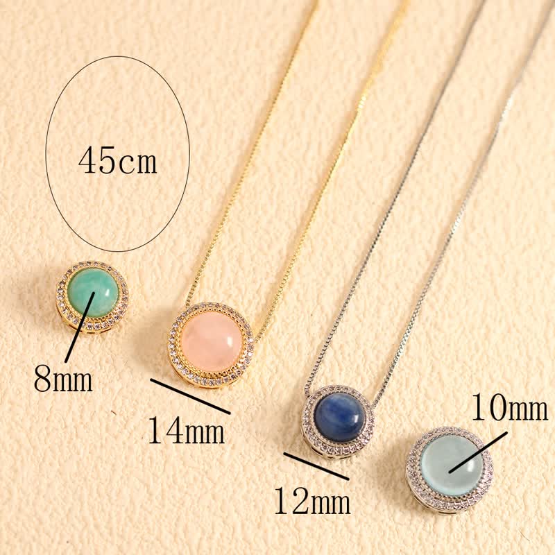 Nimara Ritual Natural Rose Quartz Multiple Crystal Bead Inlay Healing Necklace