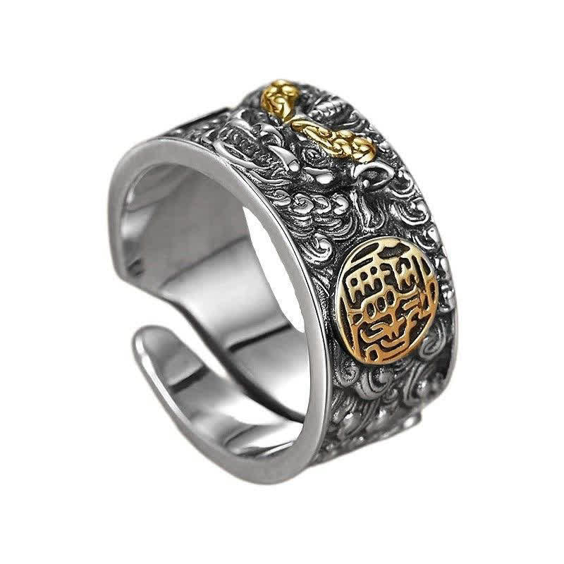 Nimara Ritual Pixiu Wide Copper Open Luck Ring