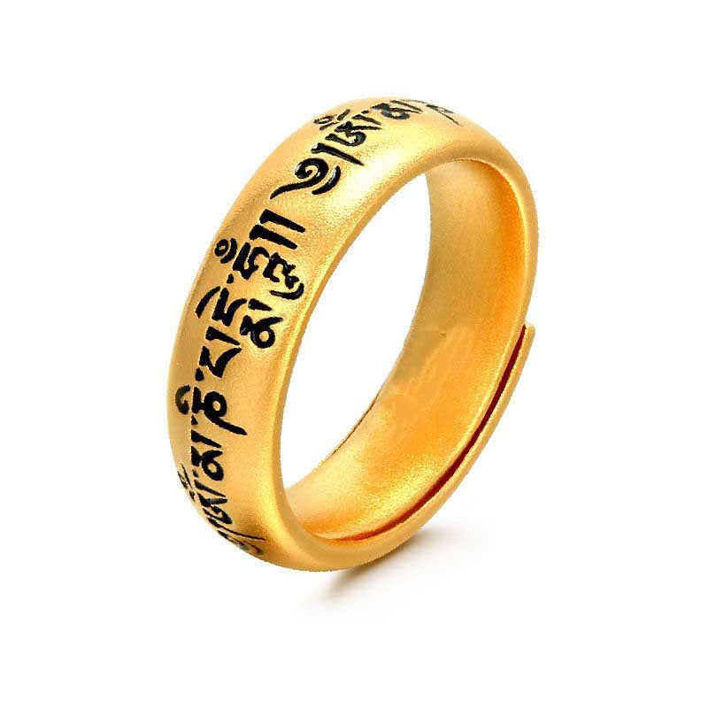 Nimara Ritual Six True Words 'Om Mani Padme Hum' Adjustable Purity Ring