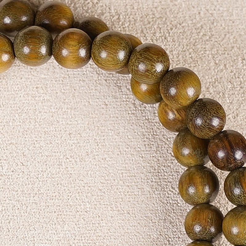 Nimara Ritual Red Agate Green Aventurine Five Buddhist Precepts Double Wrap Balance Bracelet