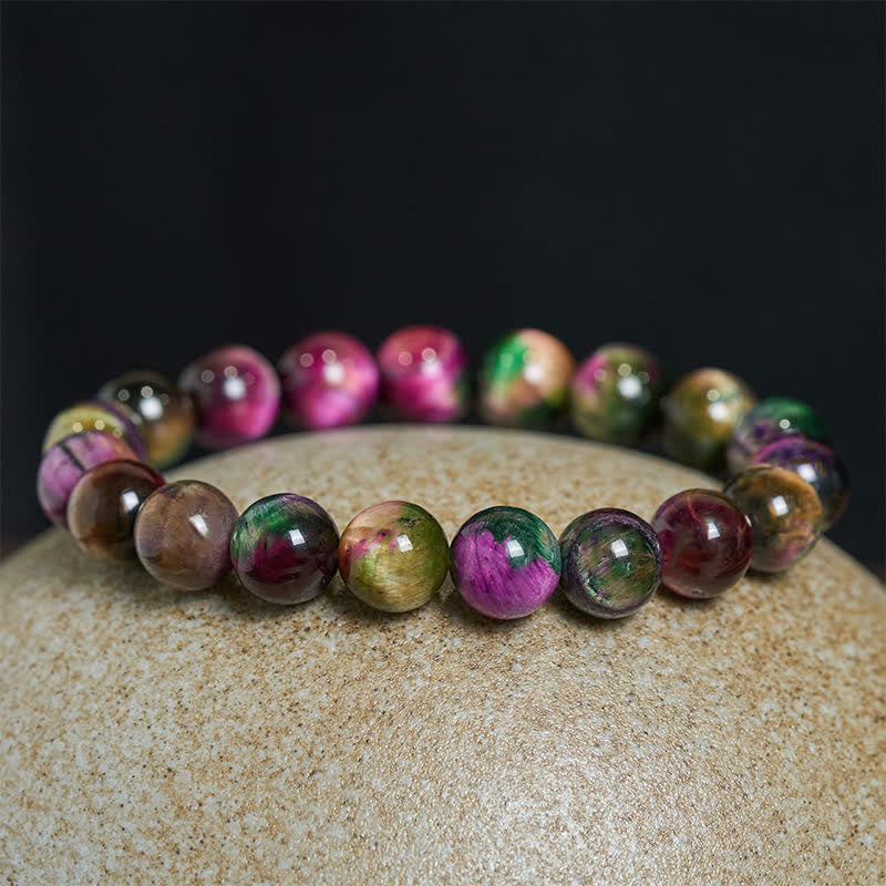 Nimara Ritual Red Tiger Eye Colorful Bead Protection Bracelet