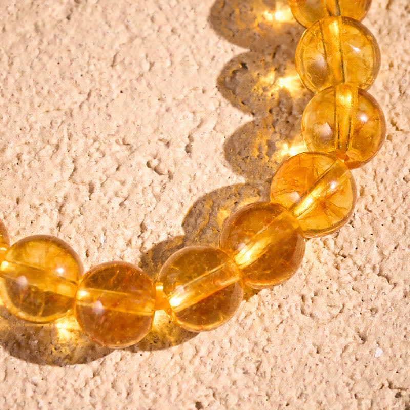 Nimara Ritual Natural Clear Quartz Citrine Money For The Journey Protection Bracelet