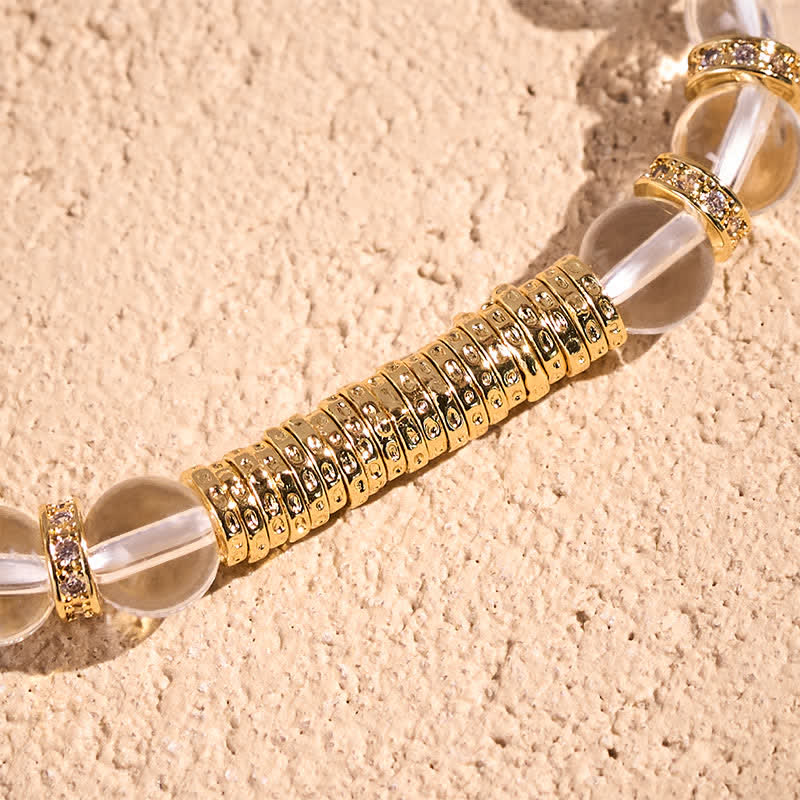 Nimara Ritual Natural Clear Quartz Citrine Money For The Journey Protection Bracelet