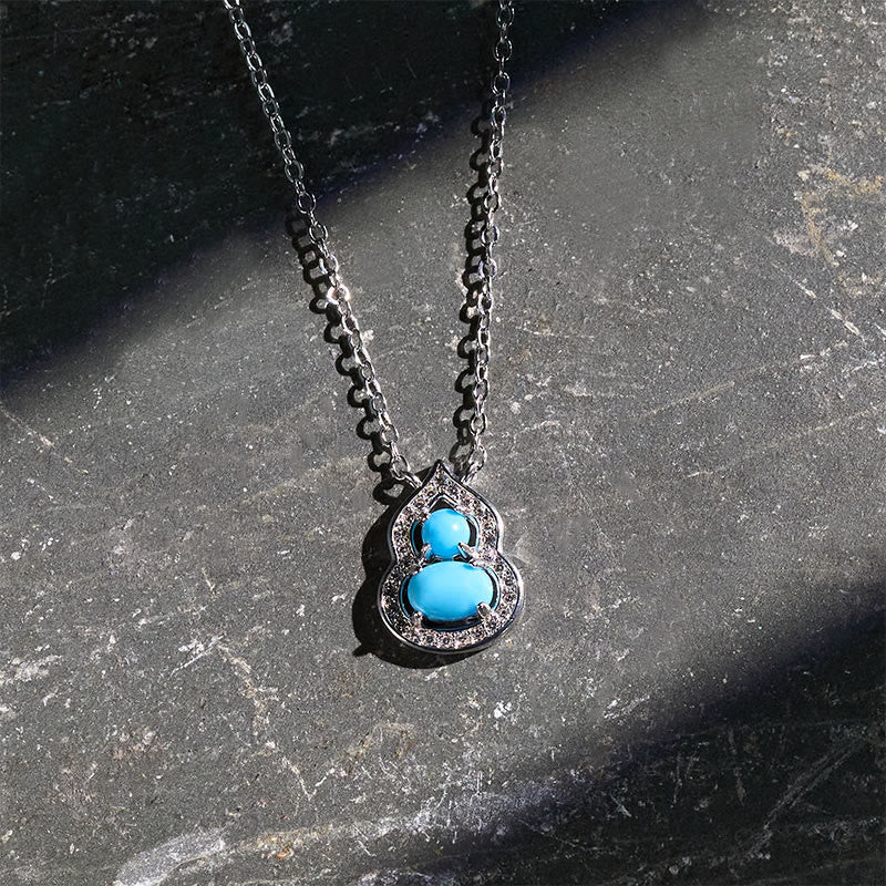 Nimara Ritual Natural Turquoise Gourd Wisdom Necklace