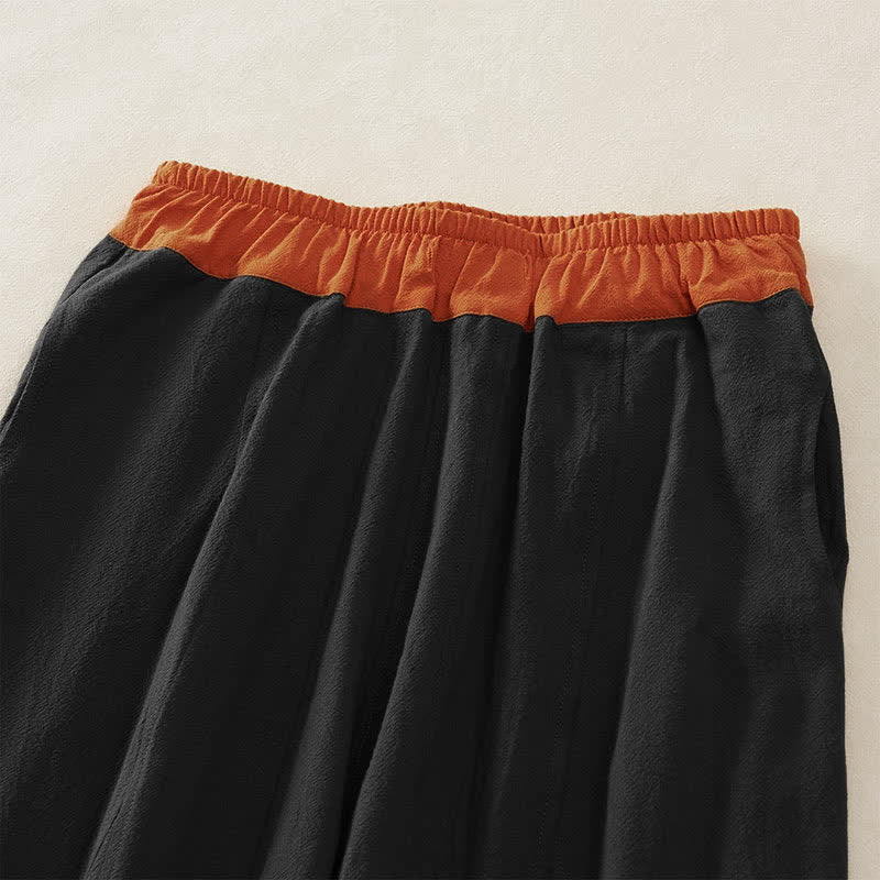 Nimara Ritual Spring Casual Drawstring Solid Cotton Women's Harem Pants With Pockets