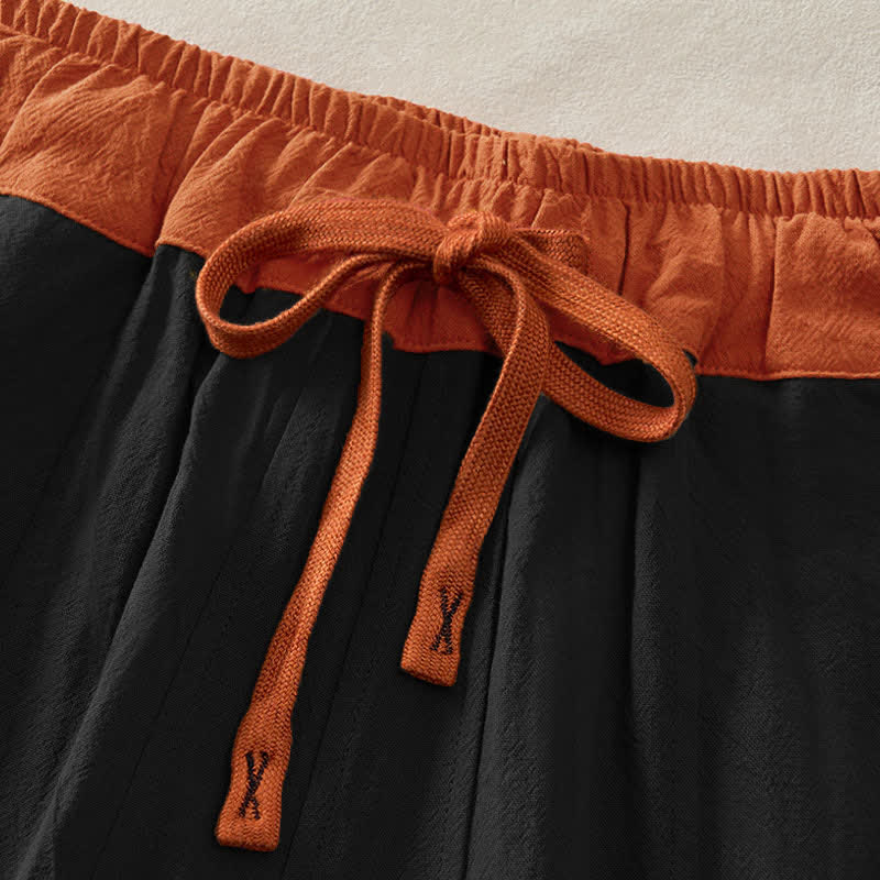 Nimara Ritual Spring Casual Drawstring Solid Cotton Women's Harem Pants With Pockets