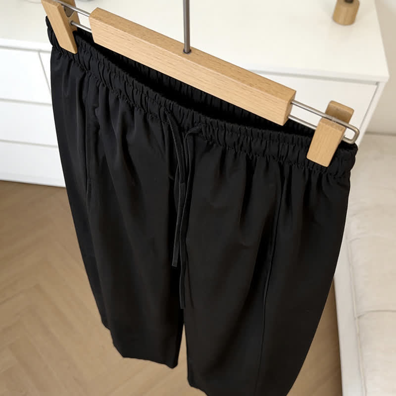 Nimara Ritual Summer Minimalist Drawstring Solid Women's Wide Leg Pants With Pockets