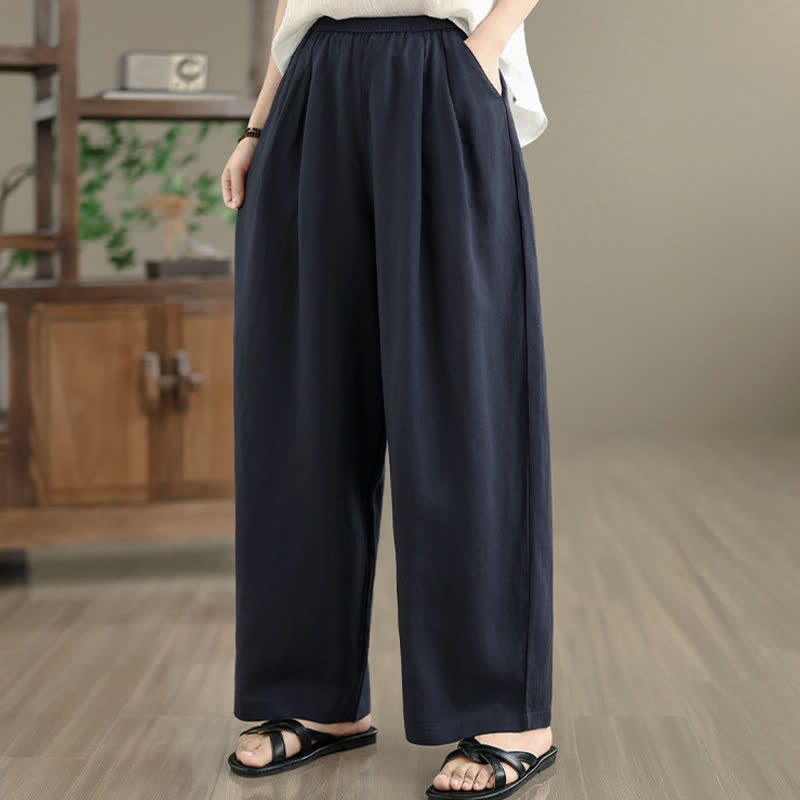 Nimara Ritual Summer Minimalist Pleated Solid Women's Harem Pants With Pockets