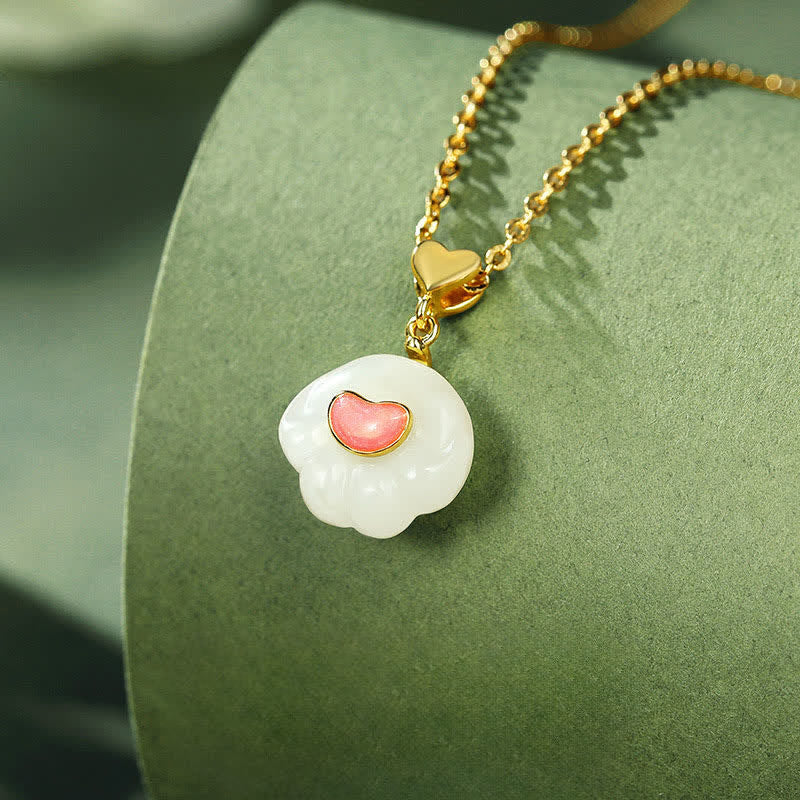 Nimara Ritual Natural Hetian Jade Cat Paw 925 Sterling Silver Luck Necklace