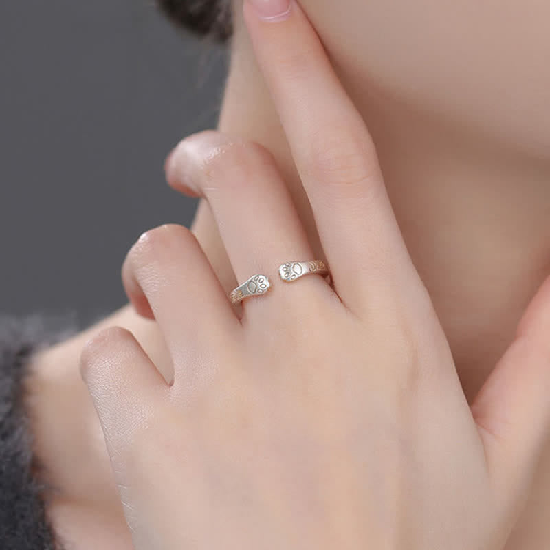 Nimara Ritual 999 Sterling Silver Cat Paw Balance Ring