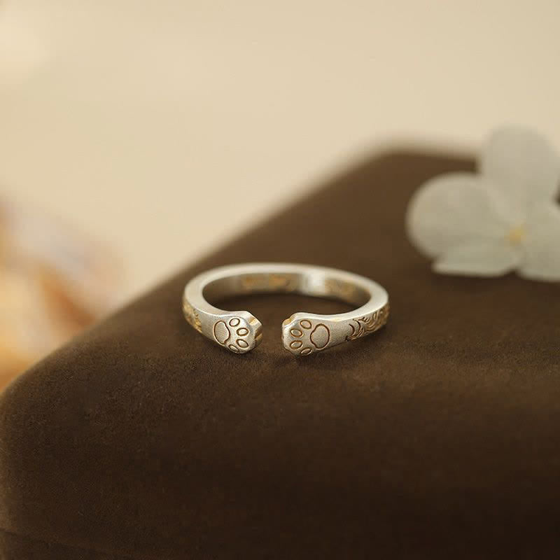Nimara Ritual 999 Sterling Silver Cat Paw Balance Ring