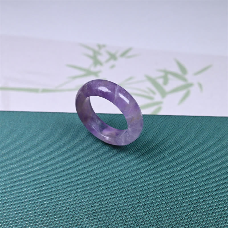 Nimara Ritual Natural Amethyst Spiritual Awareness Ring