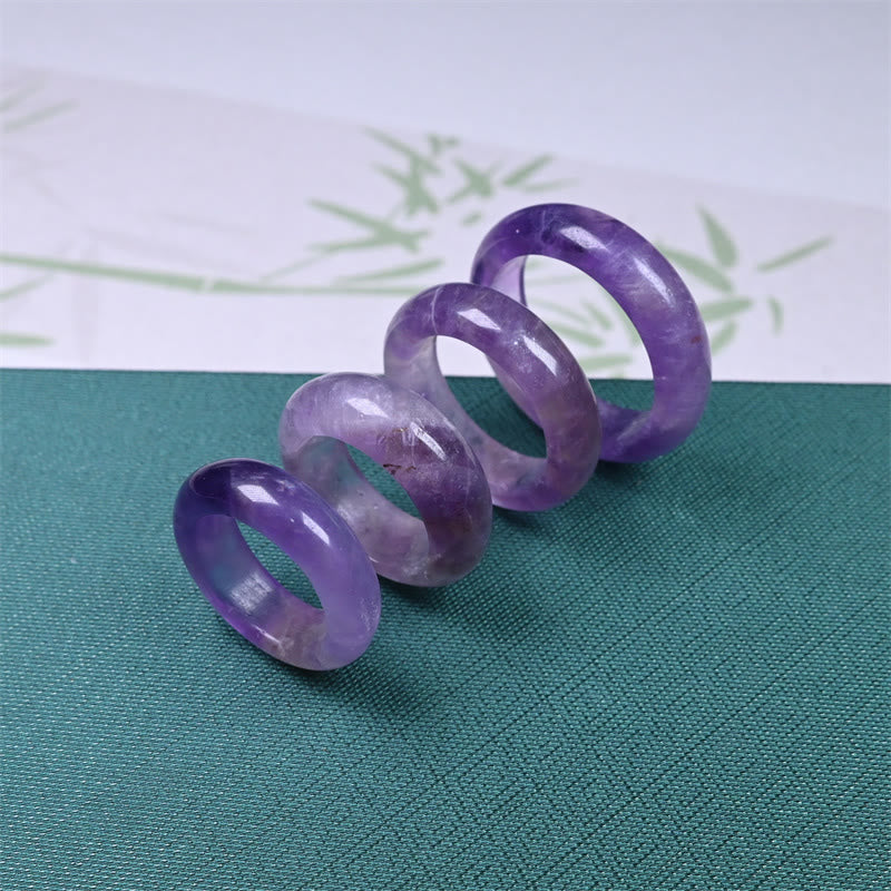 Nimara Ritual Natural Amethyst Spiritual Awareness Ring