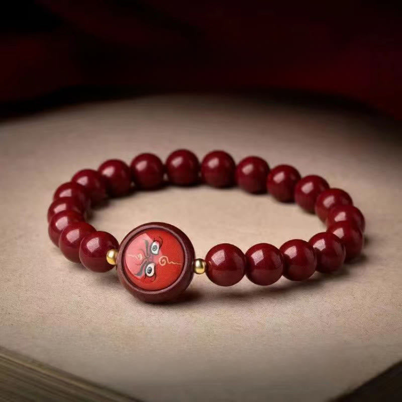 Nimara Ritual Natural Cinnabar Five Directions Gods Of Wealth Blessing Bracelet