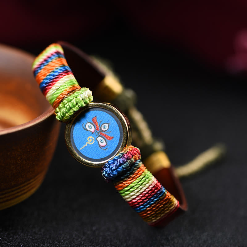 Nimara Ritual Tibetan Five Directions Gods Of Wealth Buddha Eye Blessing Bracelet