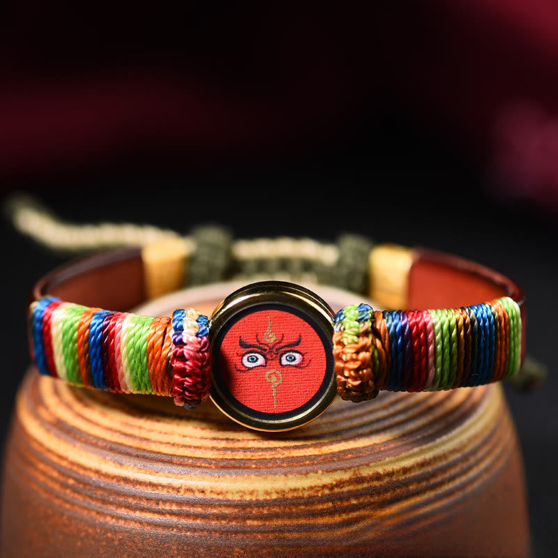 Nimara Ritual Tibetan Five Directions Gods Of Wealth Buddha Eye Blessing Bracelet